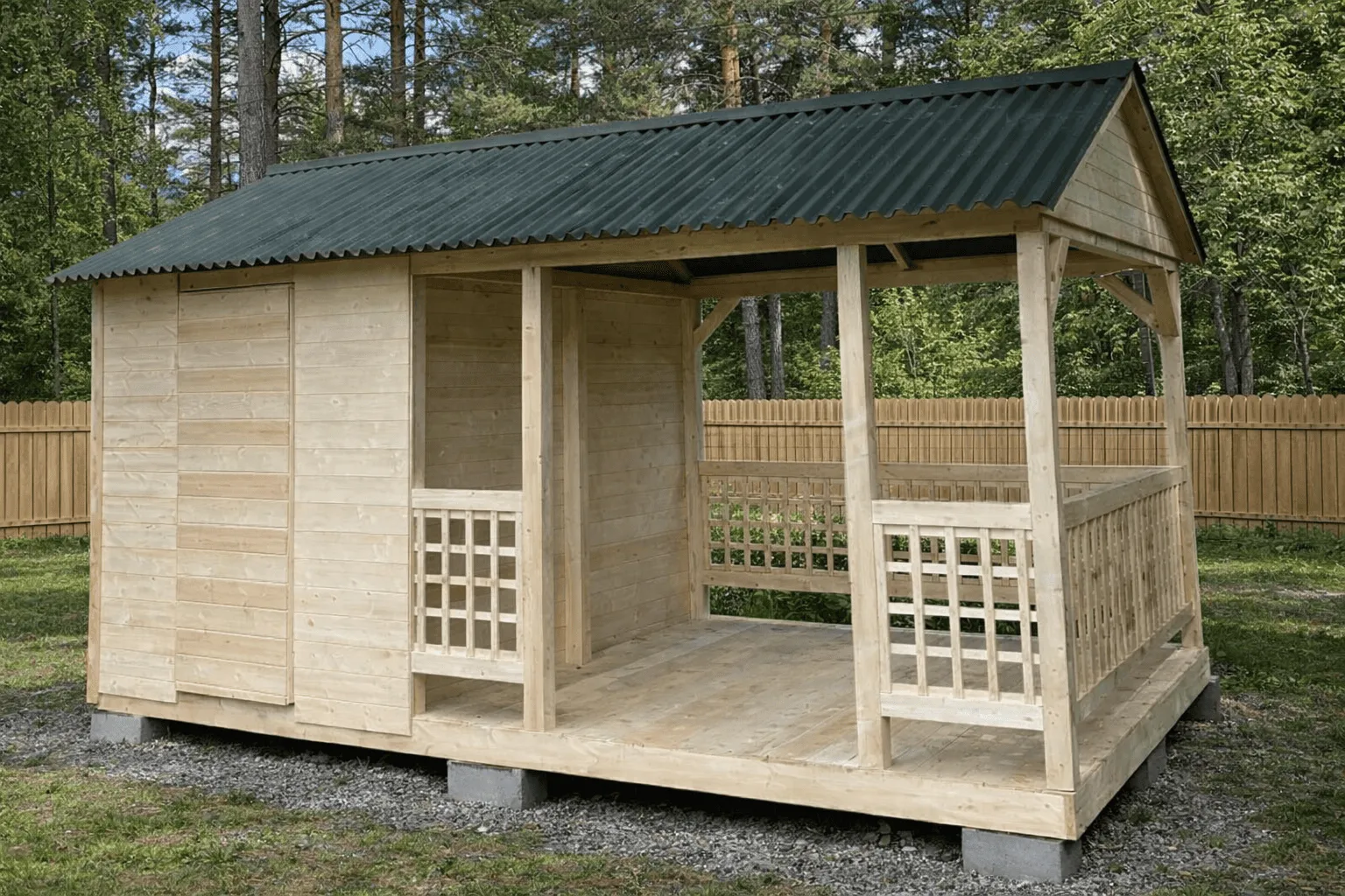 Беседка "С хозблоком"